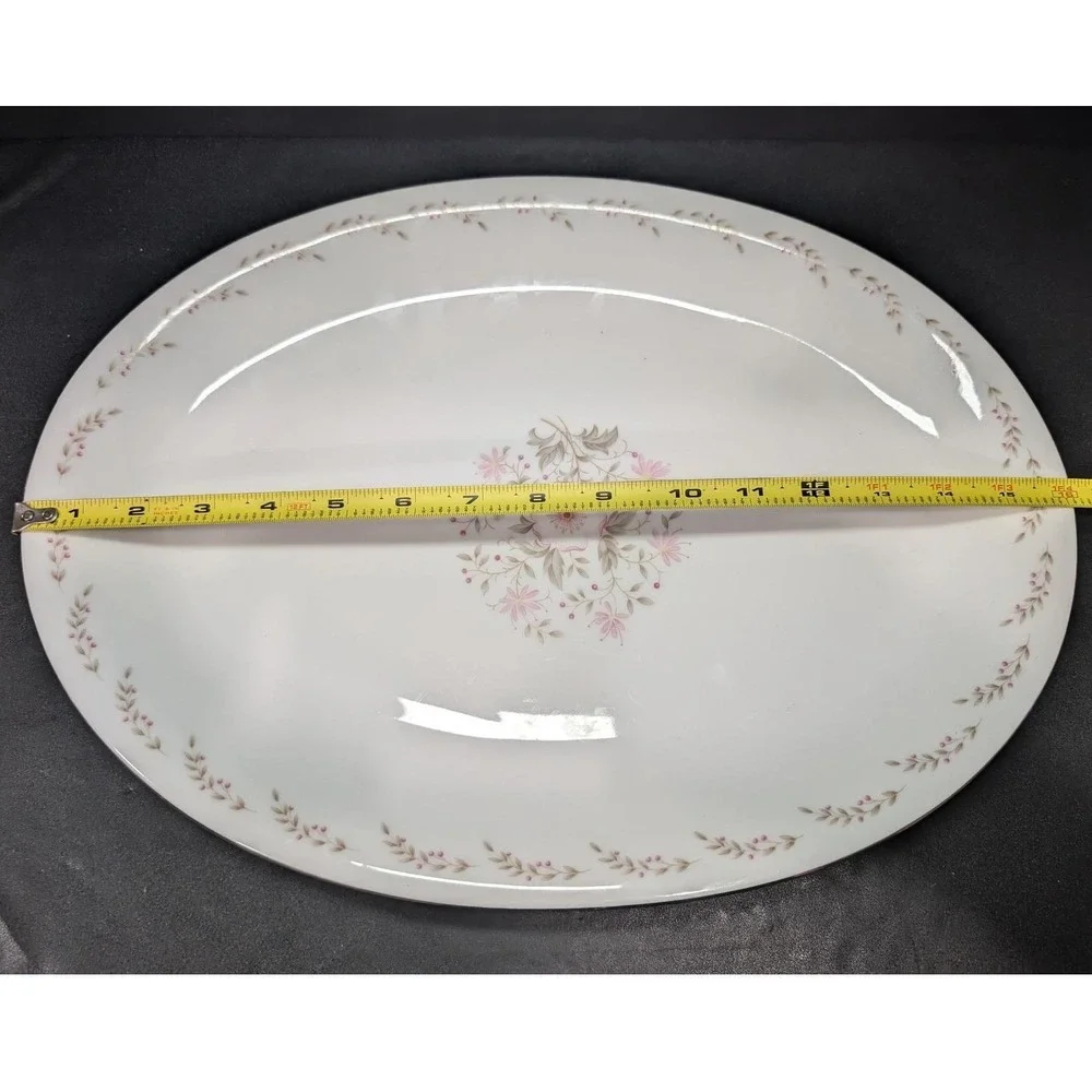 Mikasa‎ Edna Oval Serving Platter, Vintage Fine China, Replacement Dinnerware